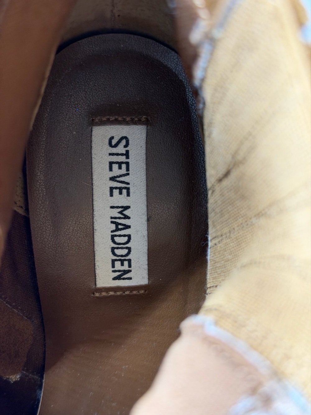 Steve Madden Suede Platform Ankle Boots - Olive Brown - Picture 3 of 6